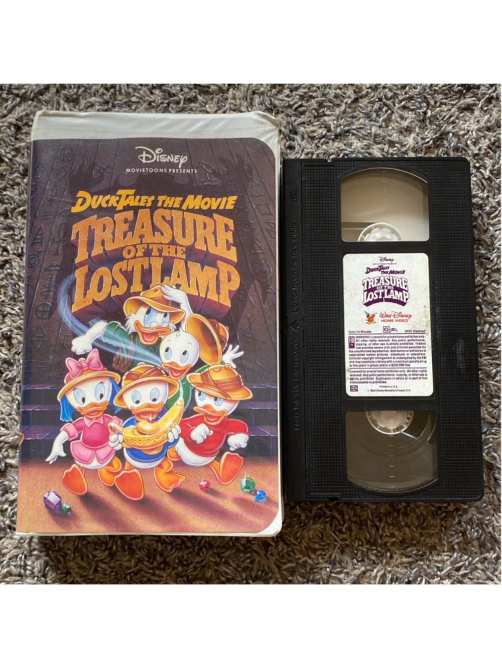 Ducktales The Movie Treasure of the Lost Lamp VHS 1991 Video Tape Clamshell Rare